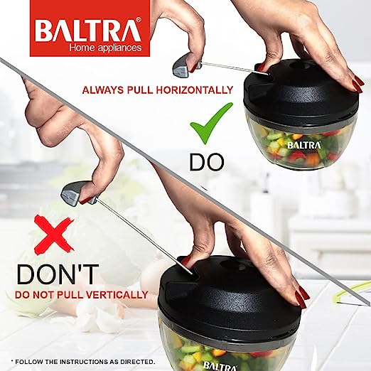 Baltra Kwik Handy Manual Food Chopper Vegetable Cutter 450 ml Baltra Kwik Handy Manual Food Chopper Vegetable Cutter 450 ml